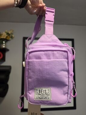 Beis Stagecoach Crossbody Bag - Lavender NWT